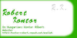 robert kontor business card